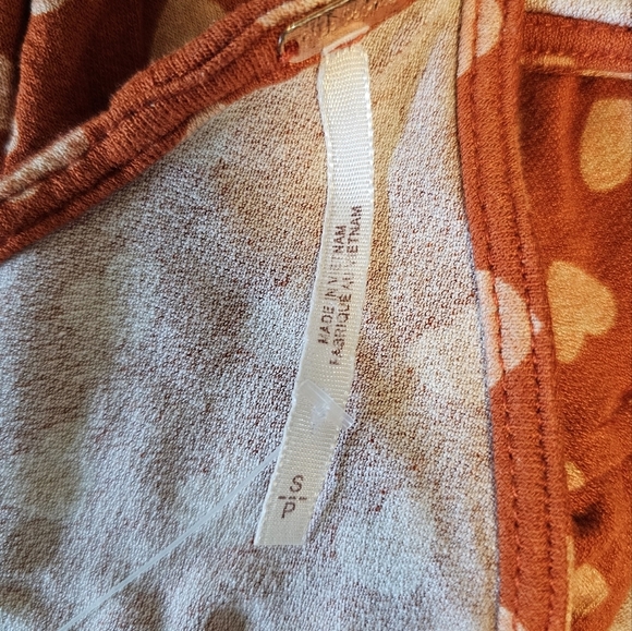 Free People Women's Lakeside Printed Midi Dress Ginger Heart Combo, Open Back S - Picture 12 of 12